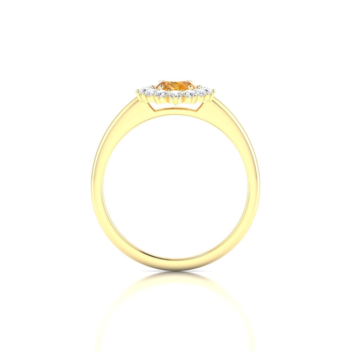 Blossom | 18k Yellow Gold 7 x 5 mm Oval Citrine Ring