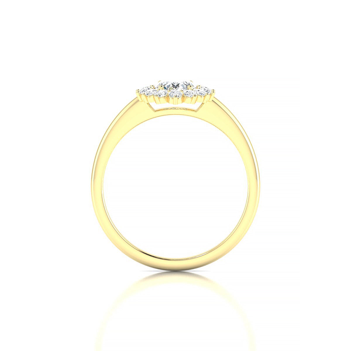 Blossom | 18k Yellow Gold 7 x 5 mm Oval Diamond Ring