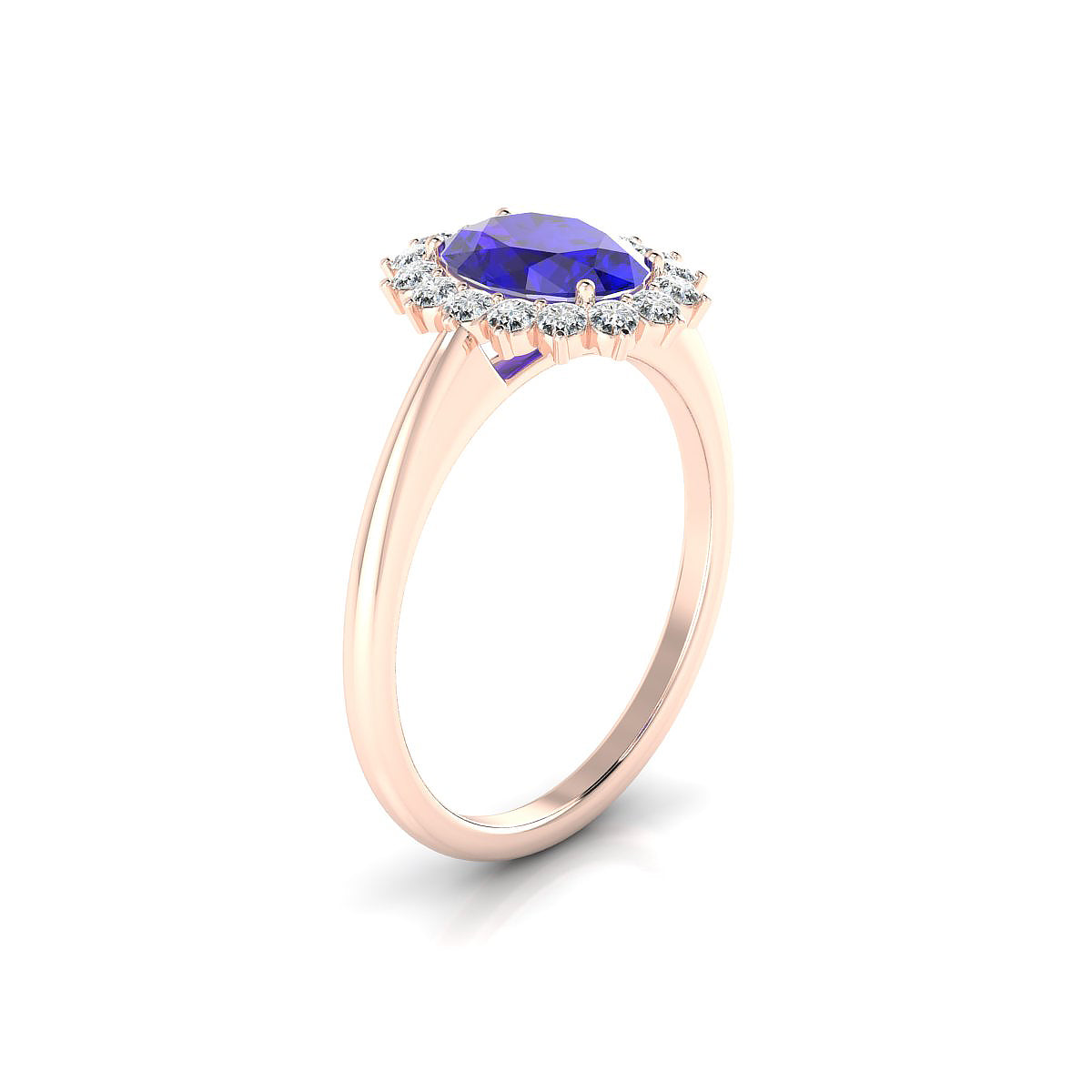 Blossom | 18k Rose Gold 8 x 6 mm Oval Tanzanite Ring