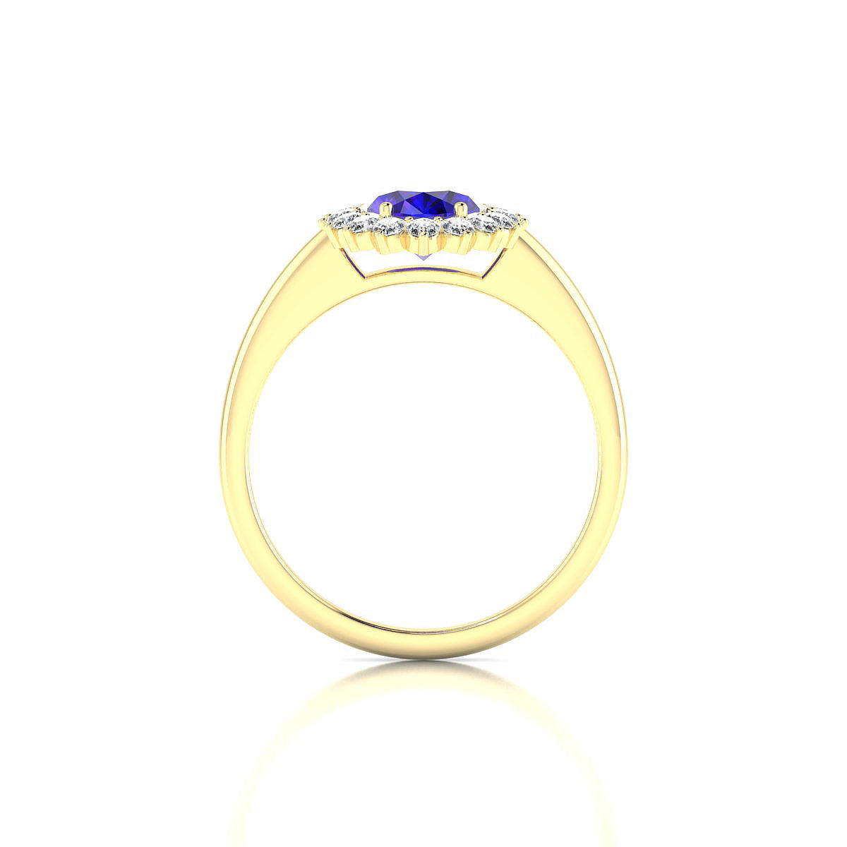 Blossom | 18k Yellow Gold 8 x 6 mm Oval Tanzanite Ring
