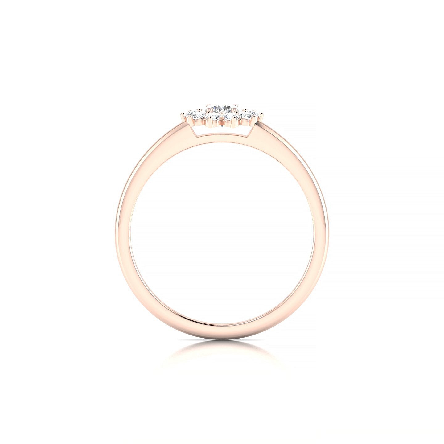 Blossom | 18k Rose Gold 3.7 mm Round Diamond Ring
