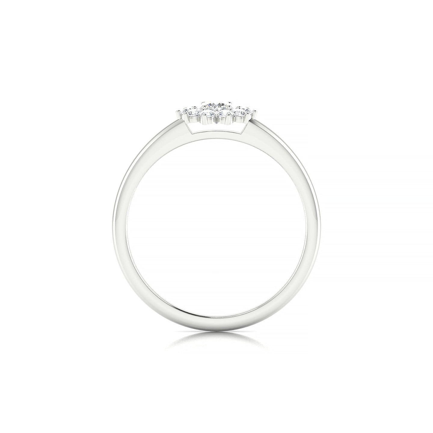 Blossom | 18k White Gold 3.7 mm Round Diamond Ring
