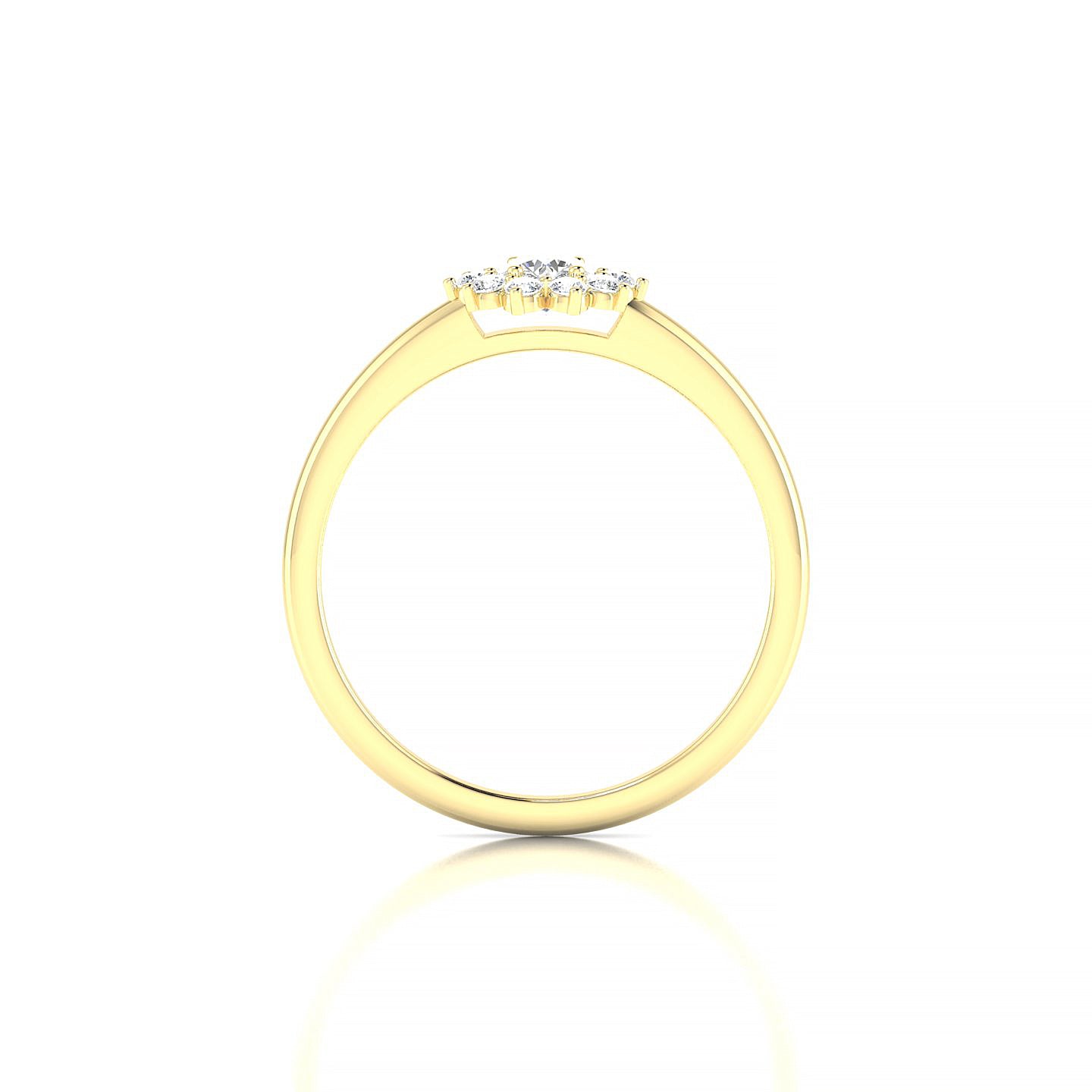 Blossom | 18k Yellow Gold 3.7 mm Round Diamond Ring
