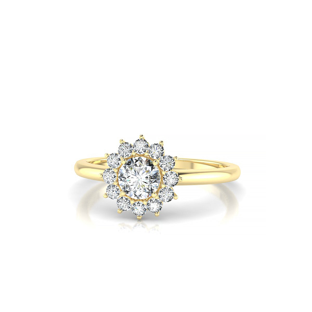Blossom | 18k Yellow Gold 4.2 mm Round Diamond Ring