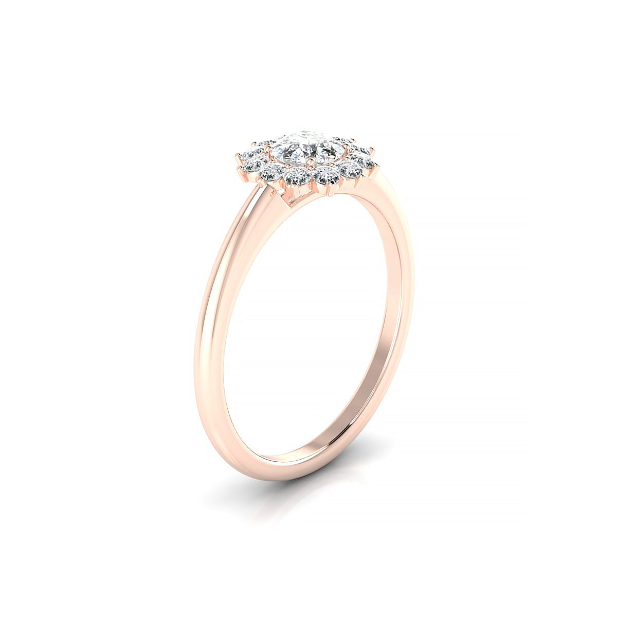 Blossom | 18k Rose Gold 4.2 mm Round Diamond Ring