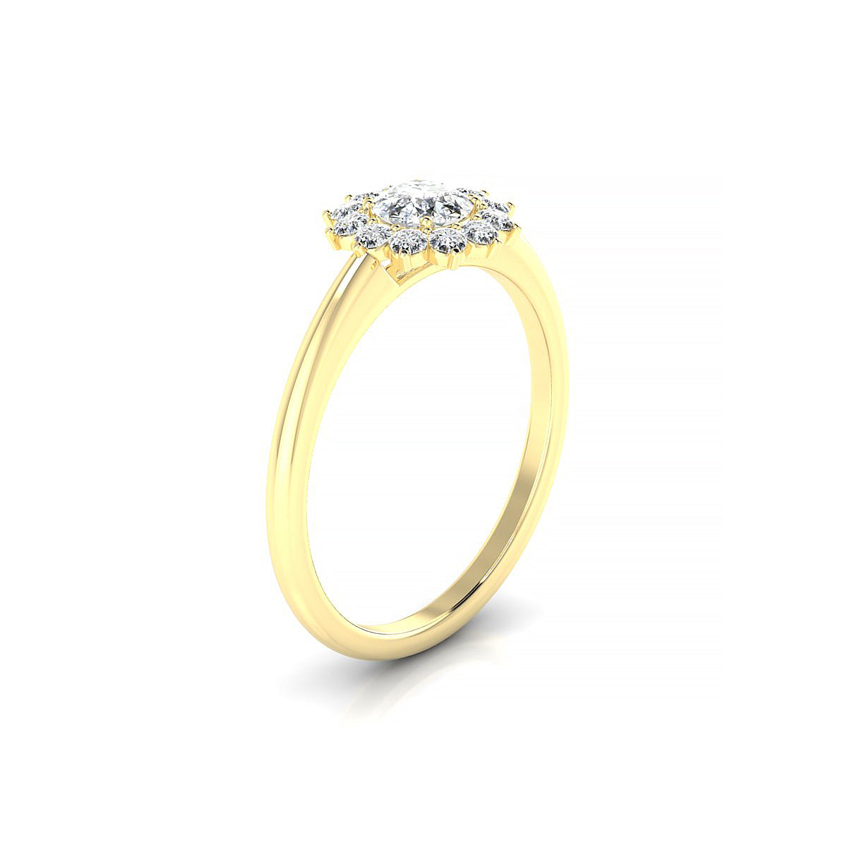 Blossom | 18k Yellow Gold 4.2 mm Round Diamond Ring