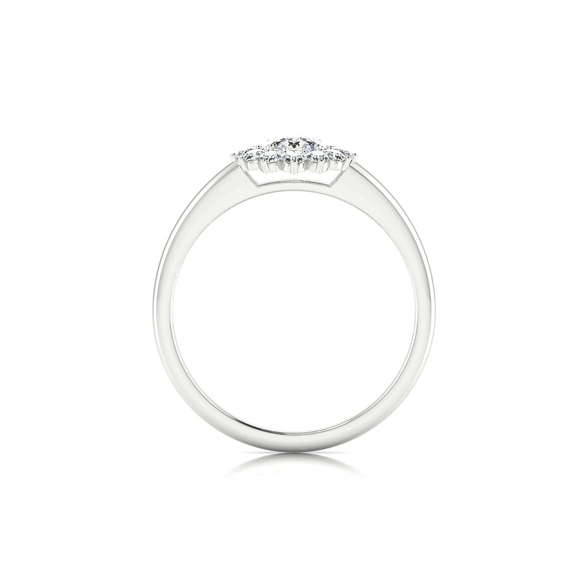 Blossom | 18k White Gold 4.2 mm Round Diamond Ring