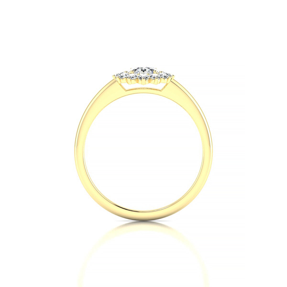 Blossom | 18k Yellow Gold 4.2 mm Round Diamond Ring