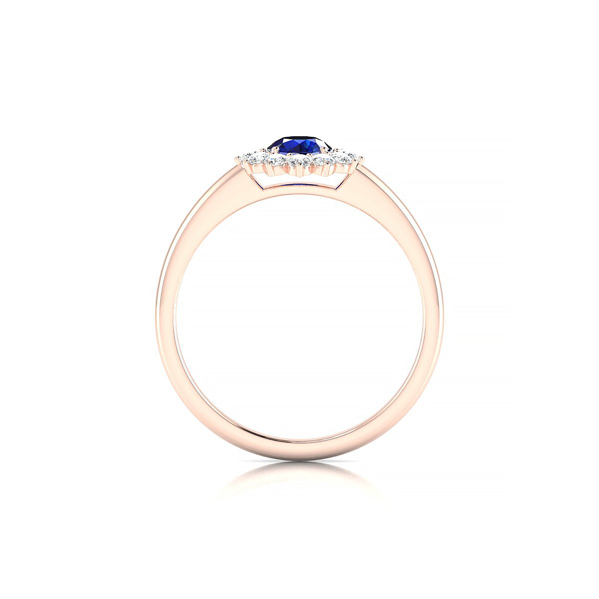 Blossom | 18k Rose Gold 4.5 mm Round Sapphire Ring