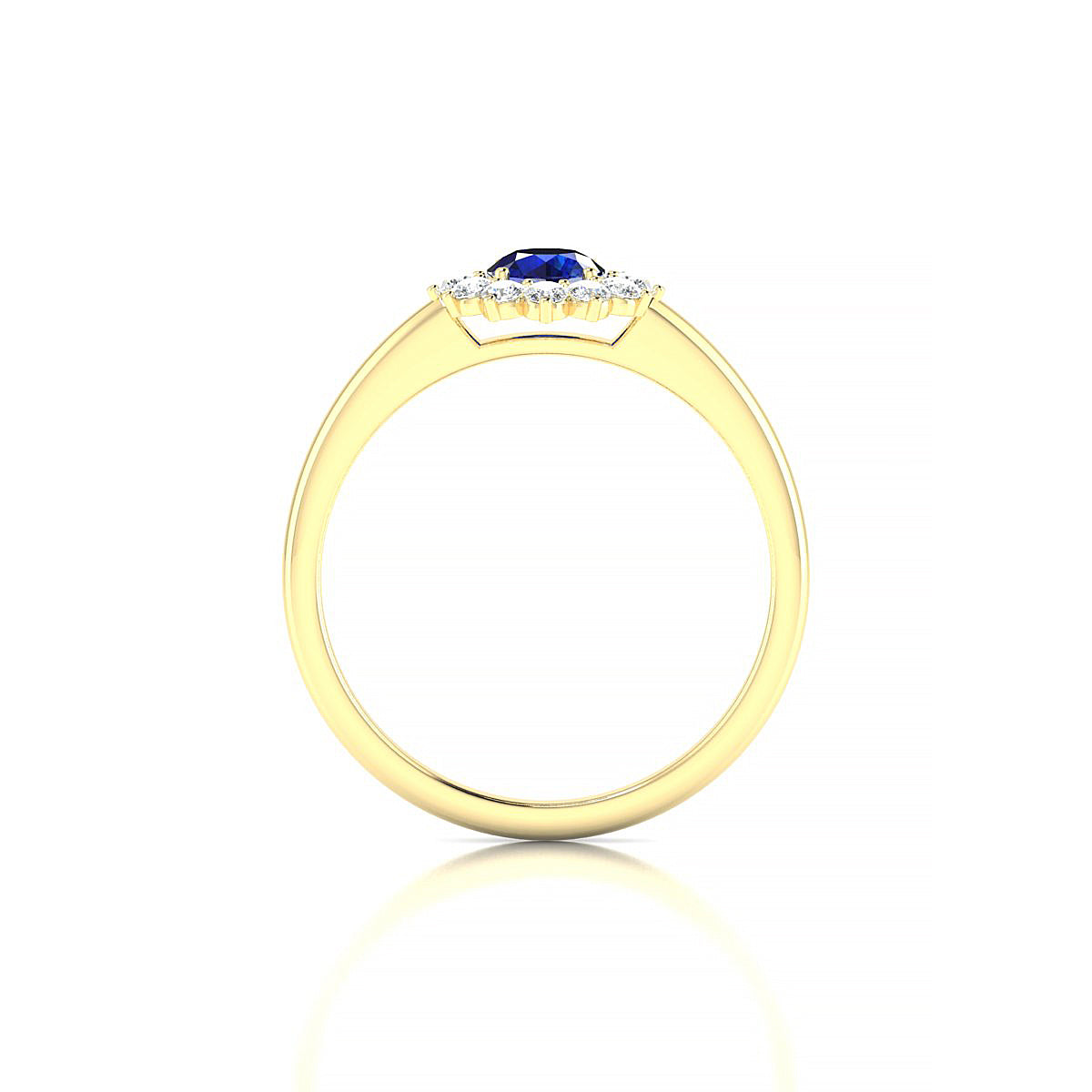 Blossom | 18k Yellow Gold 4.5 mm Round Sapphire Ring