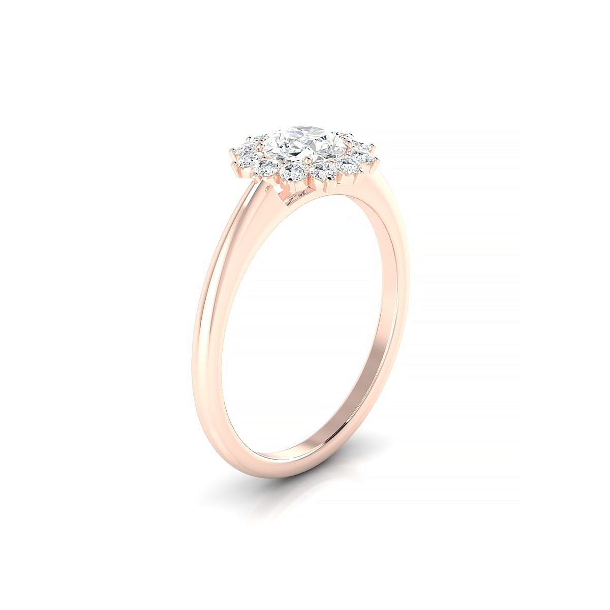 Blossom | 18k Rose Gold 5.2 mm Round Diamond Ring