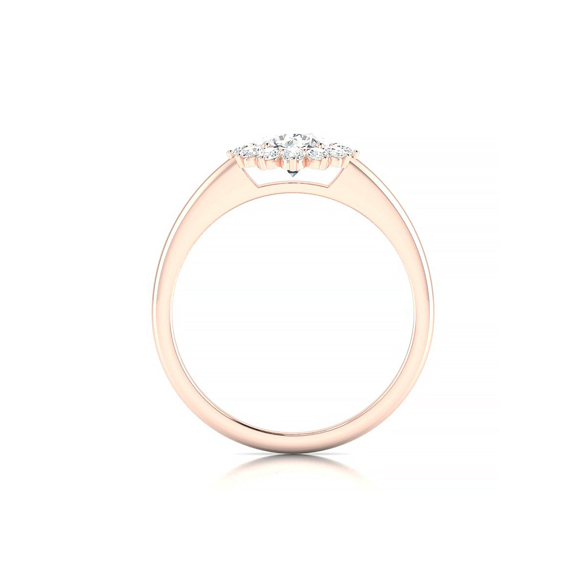 Blossom | 18k Rose Gold 5.2 mm Round Diamond Ring