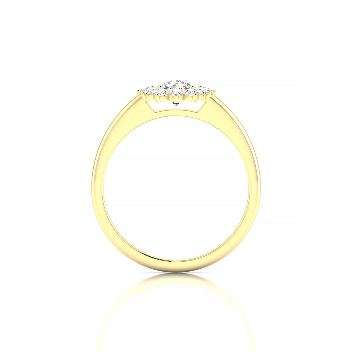 Blossom | 18k Yellow Gold 5.2 mm Round Diamond Ring