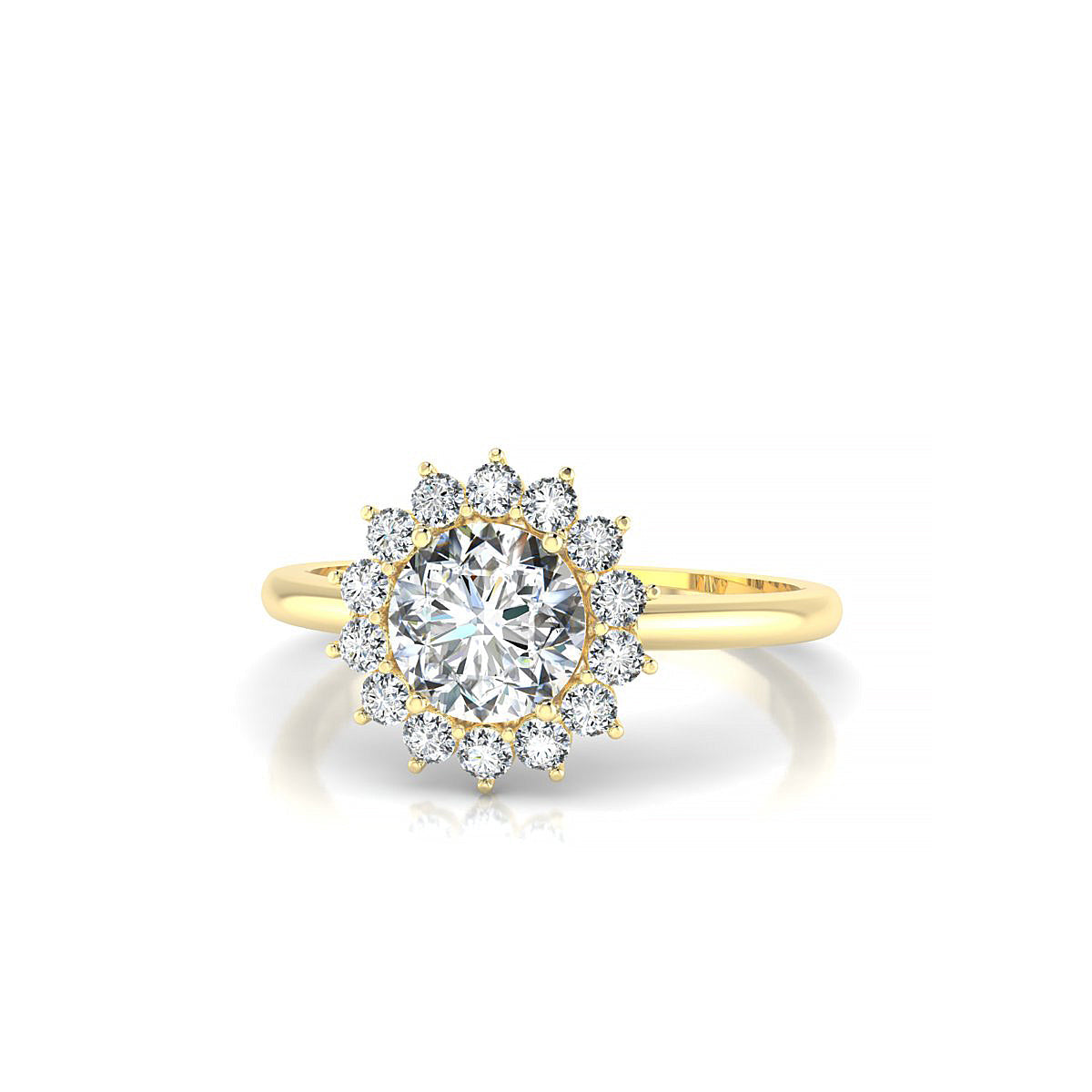 Blossom | 18k Yellow Gold 5.7 mm Round Diamond Ring