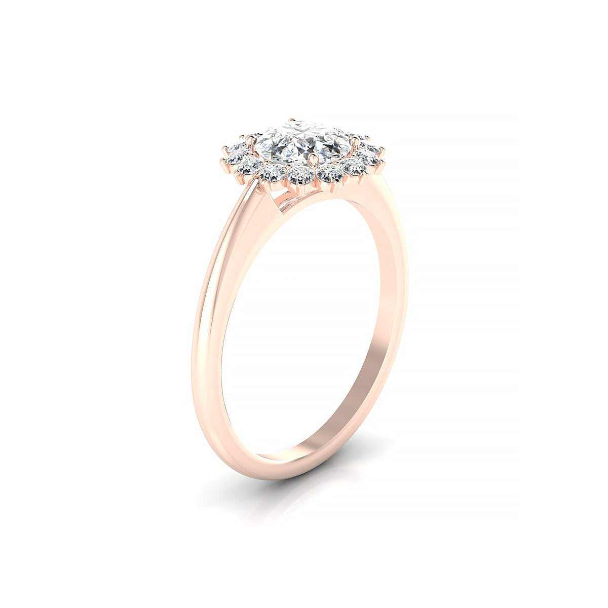 Blossom | 18k Rose Gold 5.7 mm Round Diamond Ring