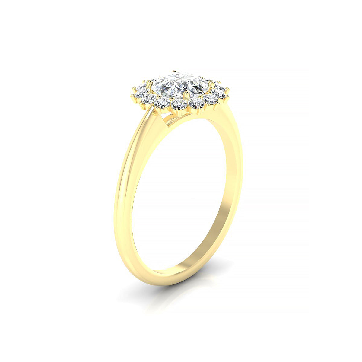 Blossom | 18k Yellow Gold 5.7 mm Round Diamond Ring