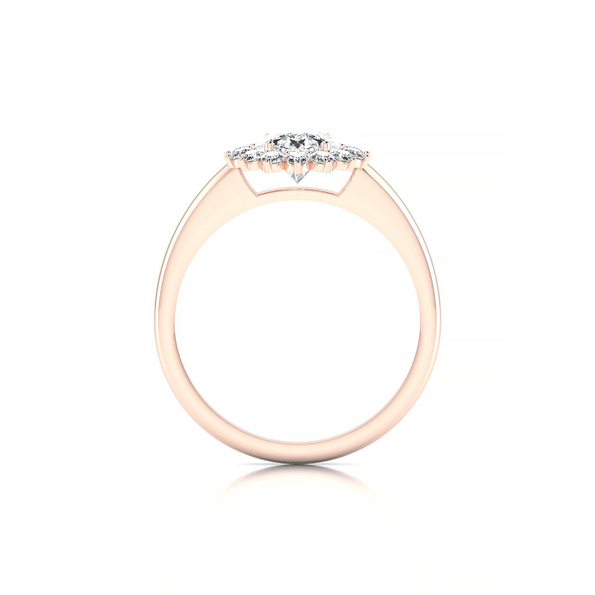 Blossom | 18k Rose Gold 5.7 mm Round Diamond Ring