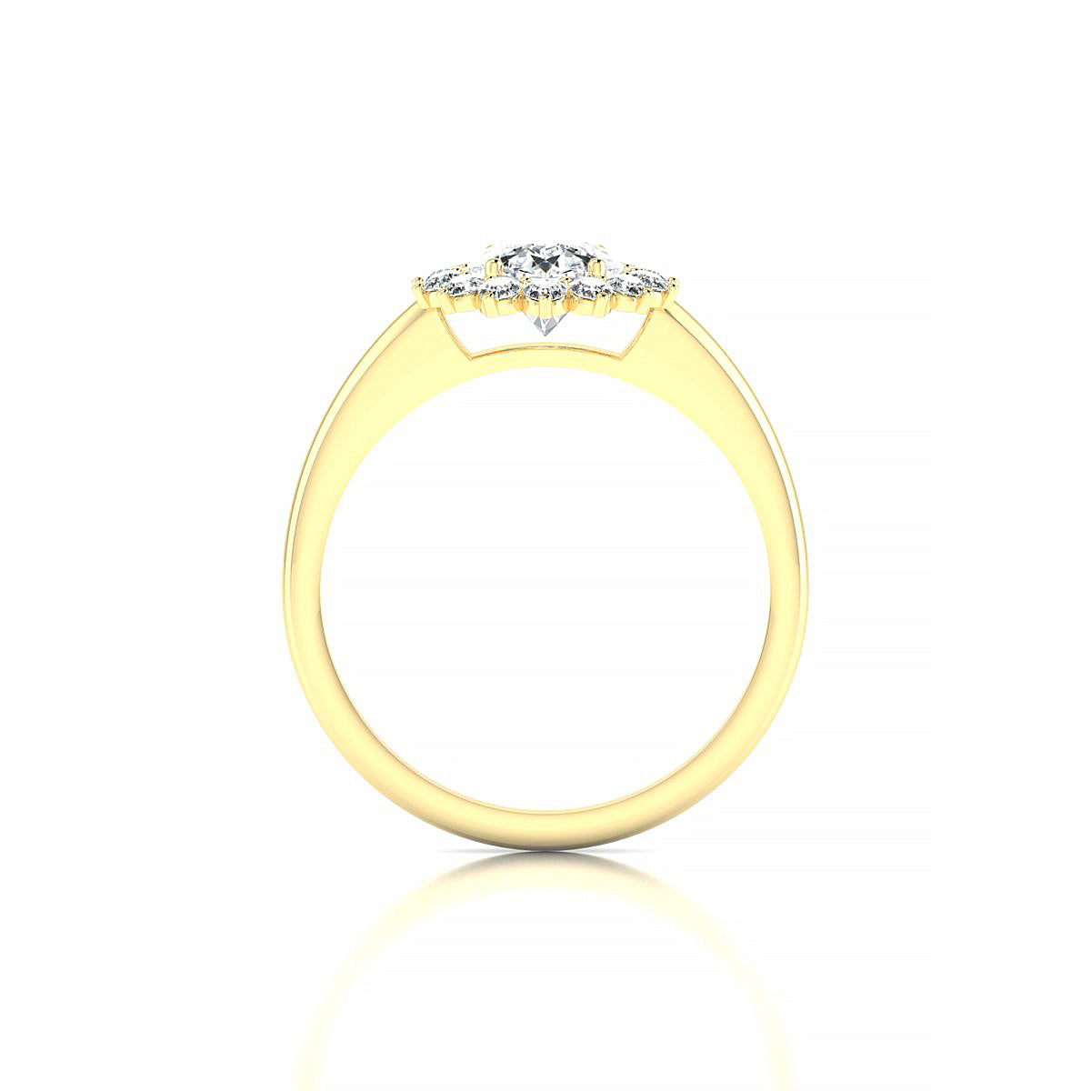 Blossom | 18k Yellow Gold 5.7 mm Round Diamond Ring