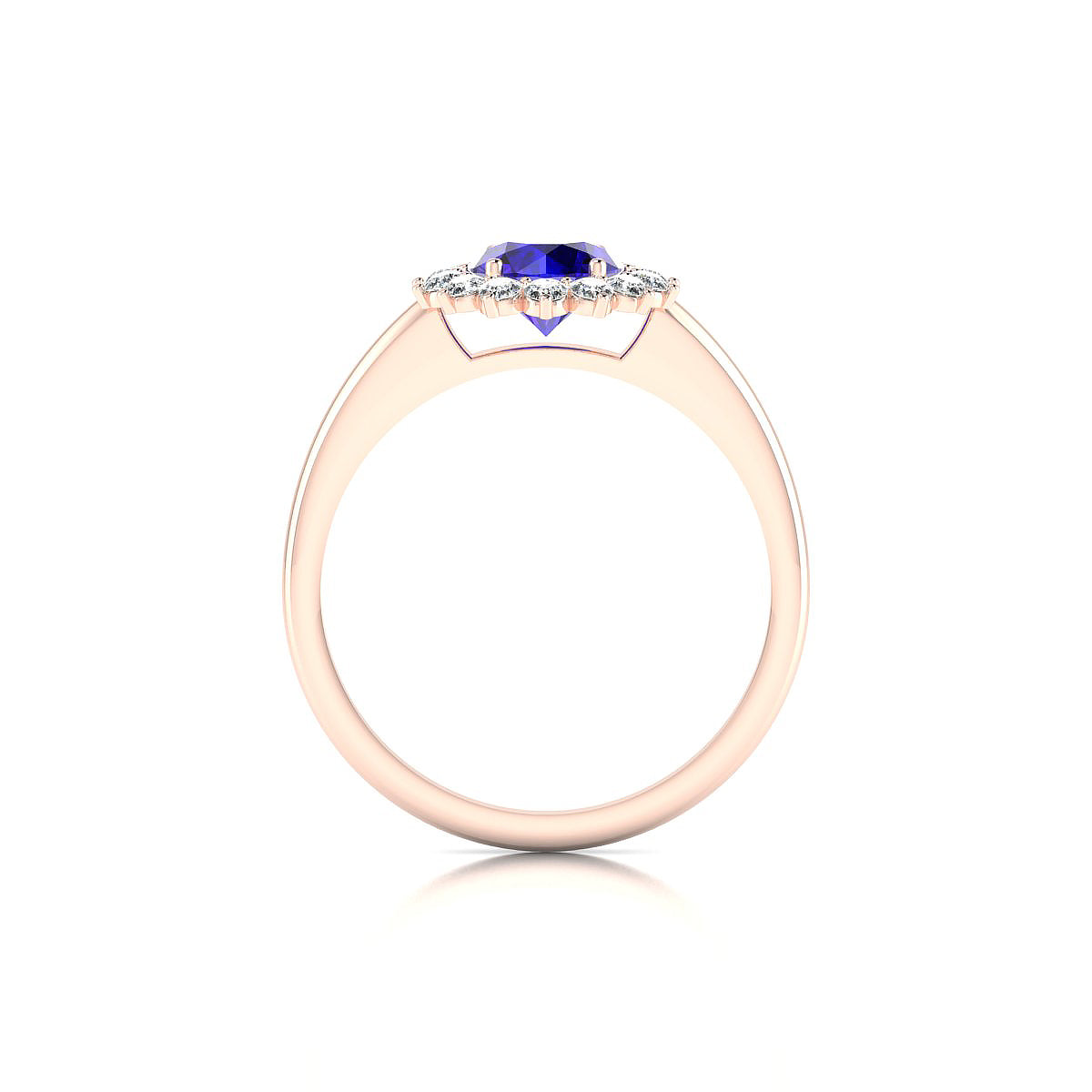 Blossom | 18k Rose Gold 6 mm Round Tanzanite Ring