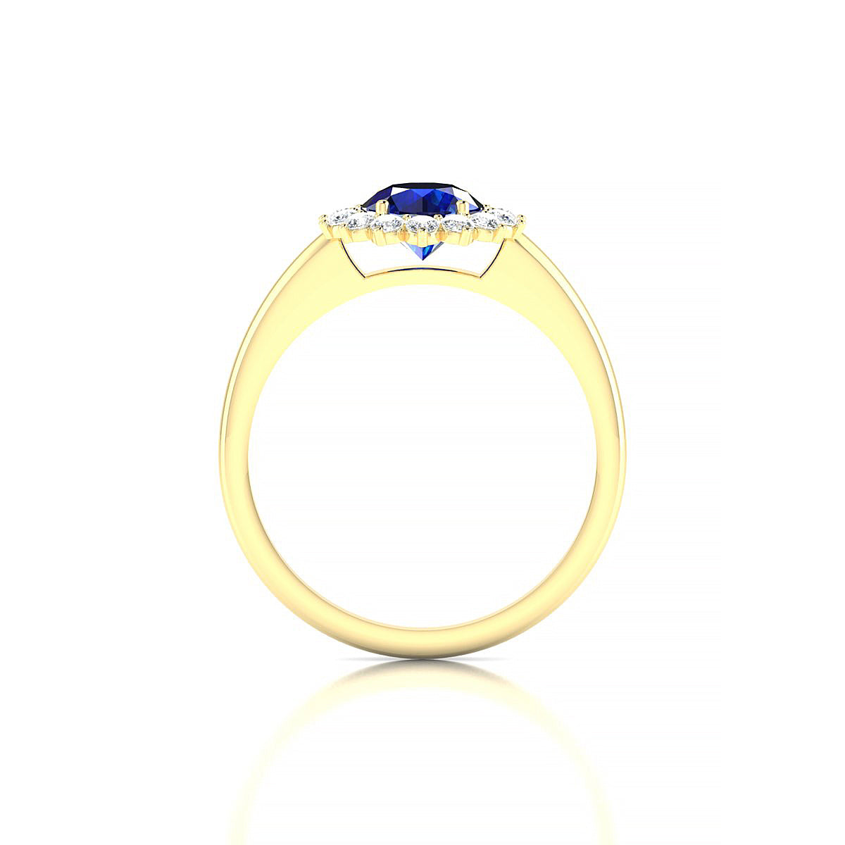 Blossom | 18k Yellow Gold 6 mm Round Sapphire Ring