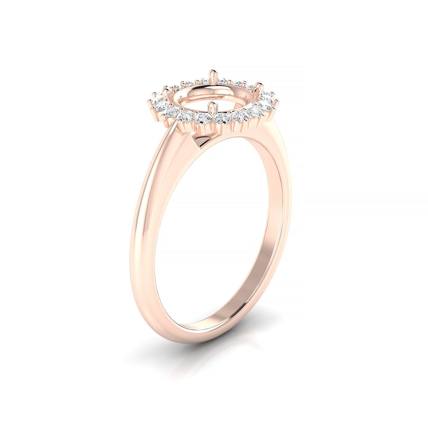 Blossom Round 2-2.99 ct | 18k Rose Gold Halo Ring