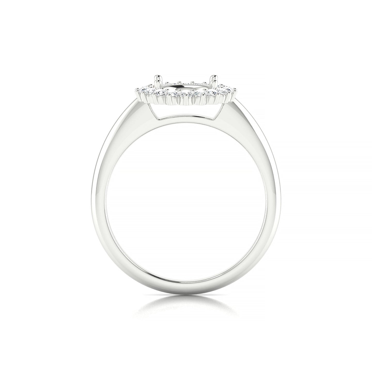 Blossom Round 2-2.99 ct | 18k White Gold Halo Ring