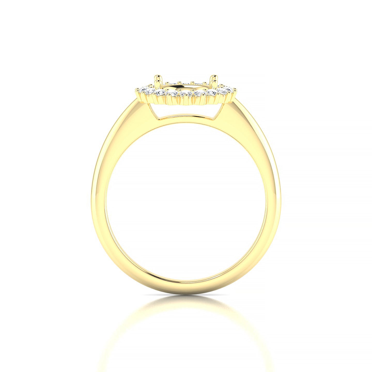 Blossom Round 2-2.99 ct | 18k Yellow Gold Halo Ring