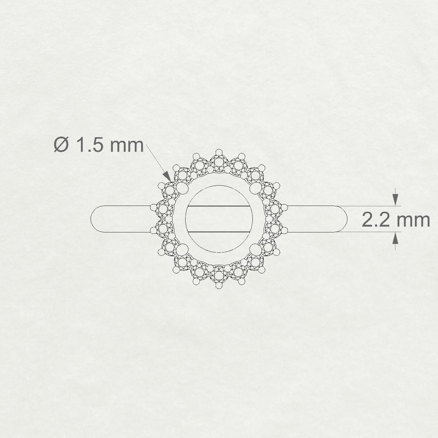 Blossom Round 2-2.99 ct | 18k Rose Gold Halo Ring