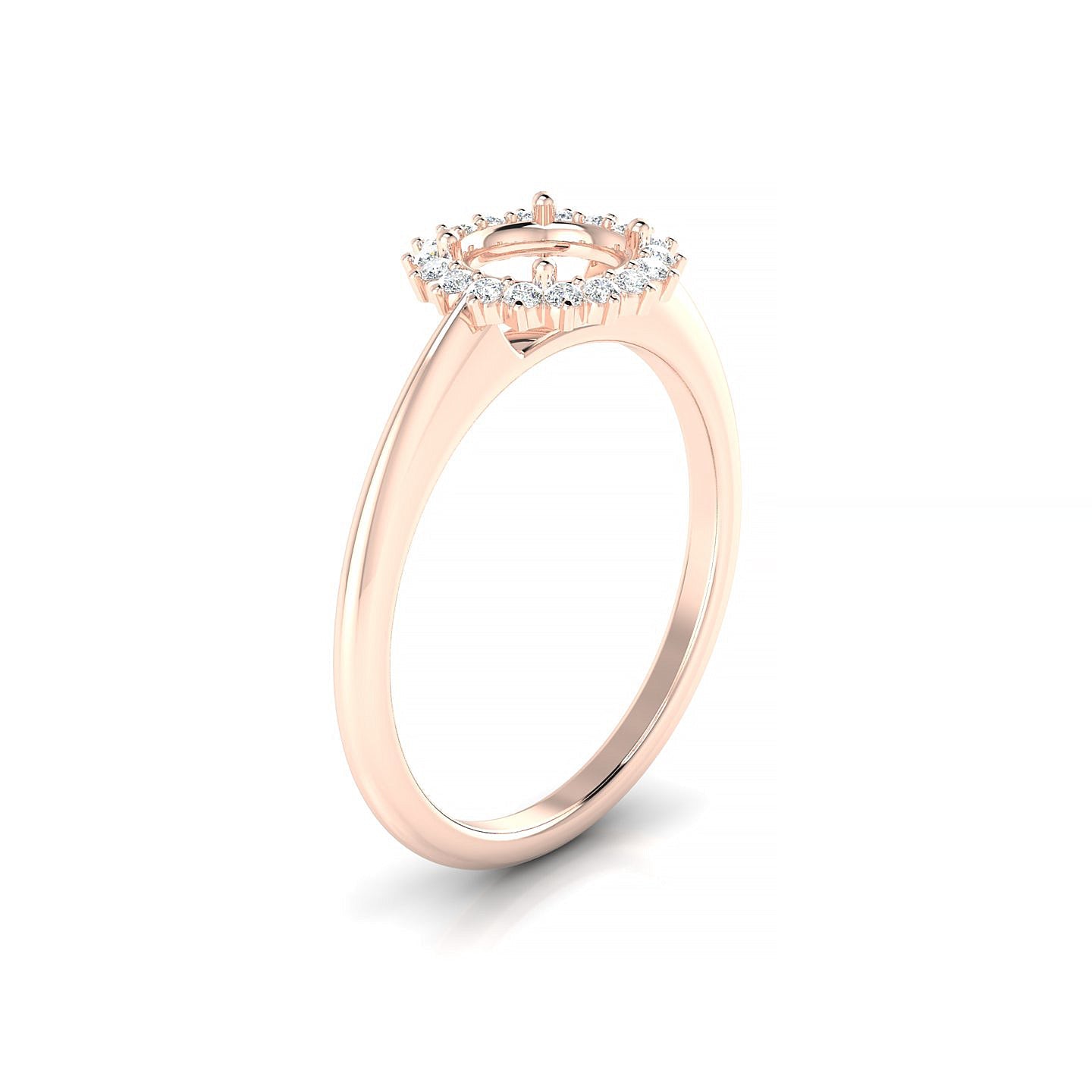 Blossom Round 1-1.99 ct | 18k Rose Gold Halo Ring