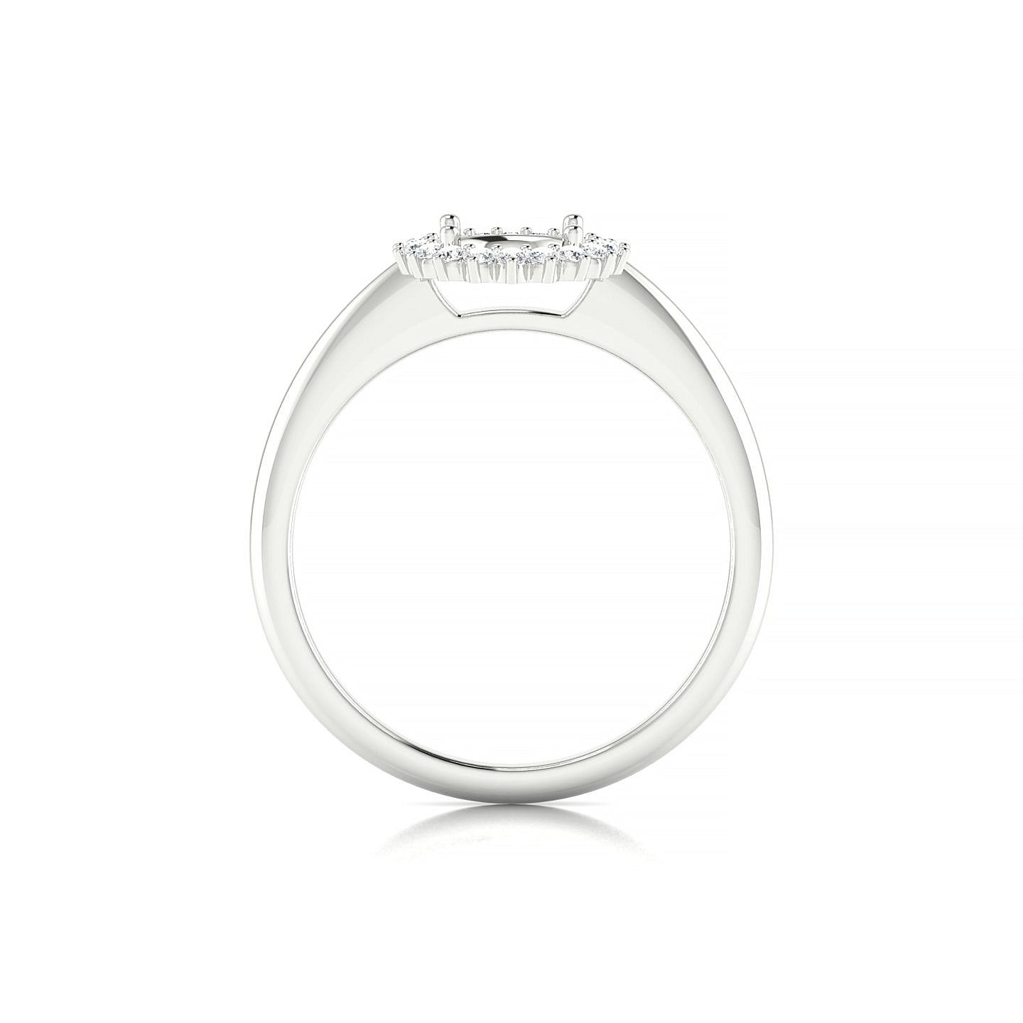 Blossom Round 1-1.99 ct | 18k White Gold Halo Ring