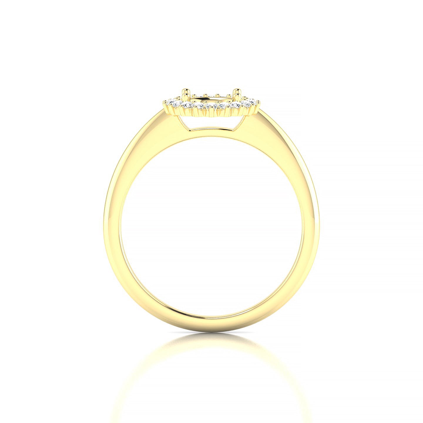 Blossom Round 1-1.99 ct | 18k Yellow Gold Halo Ring