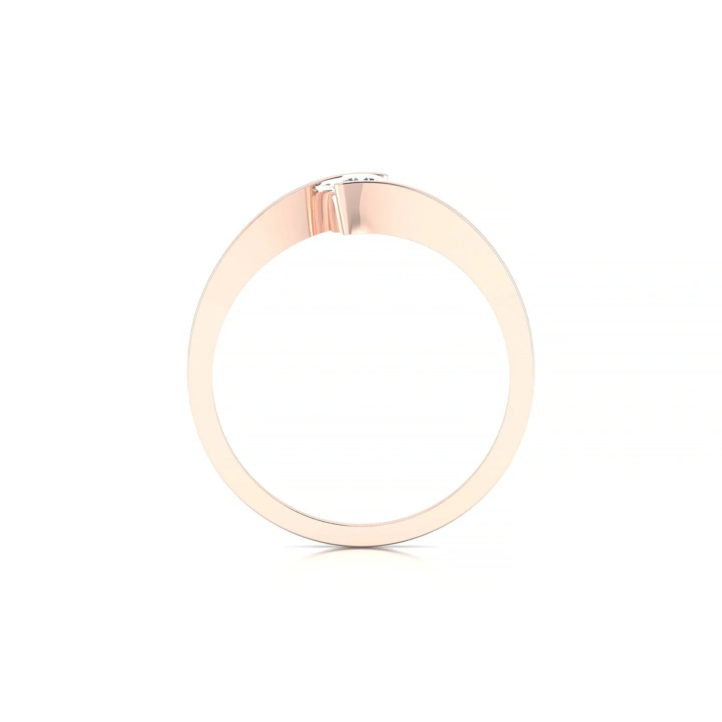 Brim | 18k Rose Gold 3.7 mm Round Diamond Ring