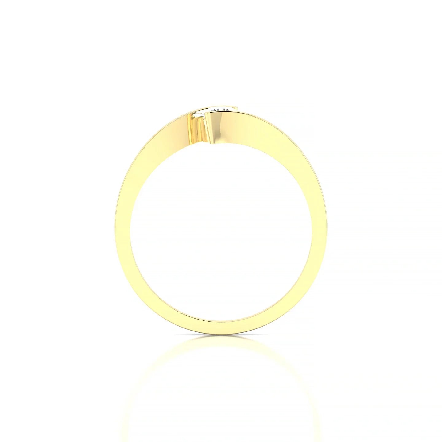 Brim | 18k Yellow Gold 3.7 mm Round Diamond Ring