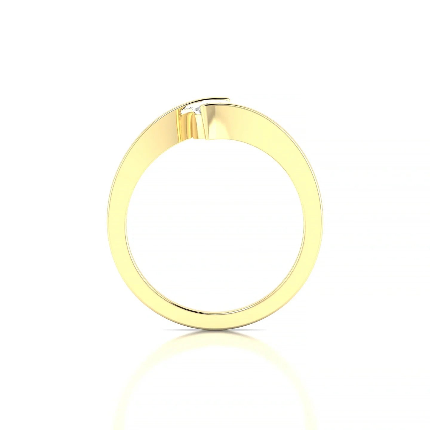 Brim | 18k Yellow Gold 4.2 mm Round Diamond Ring