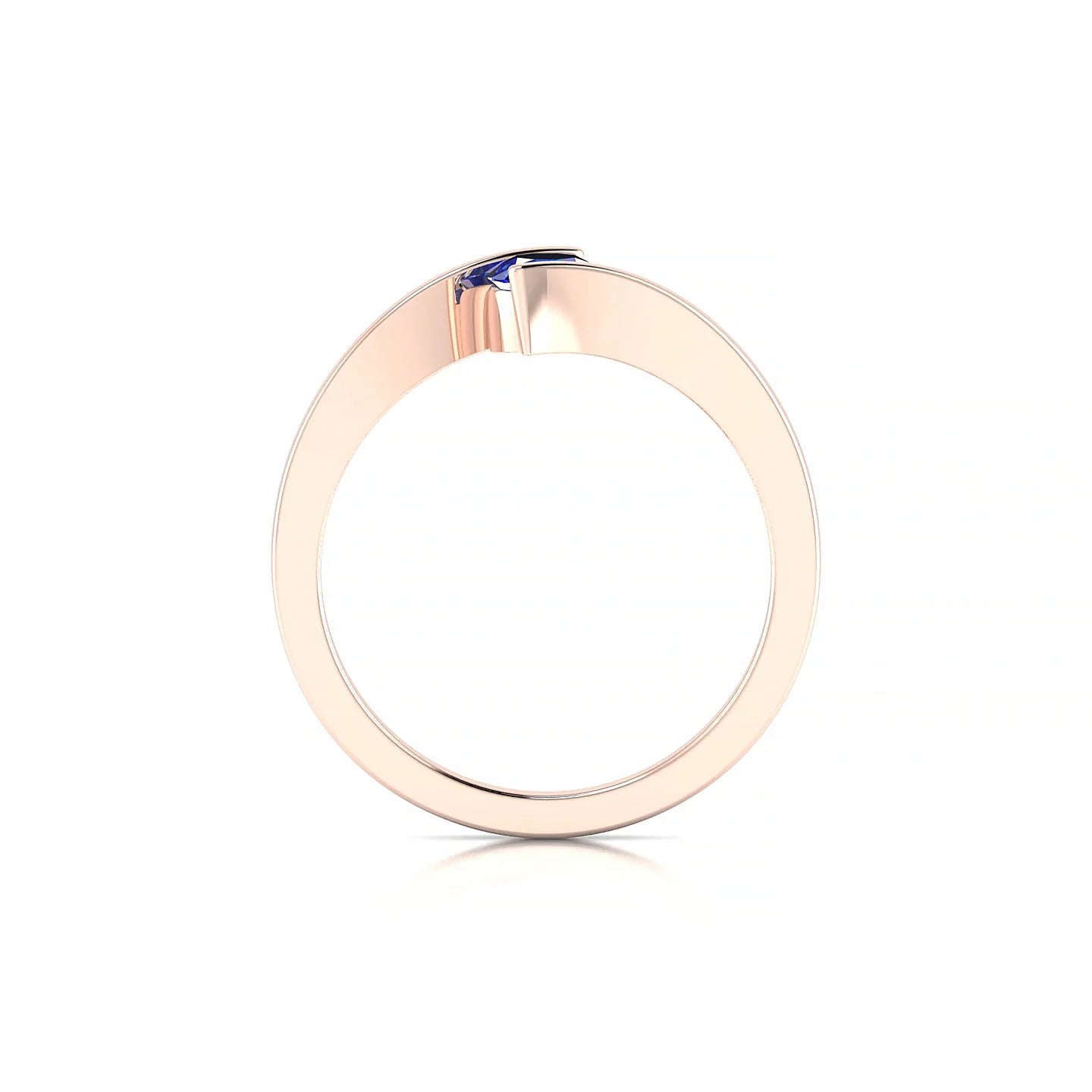 Brim | 18k Rose Gold 4.5 mm Round Sapphire Ring