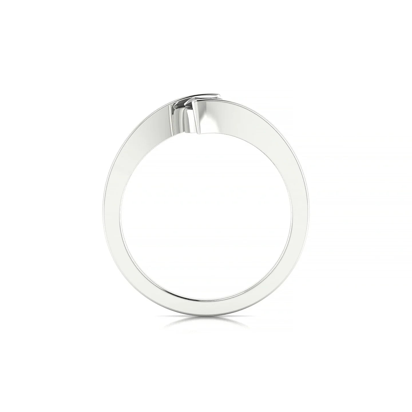 Brim | 18k White Gold 4.5 mm Round Black Diamond Ring