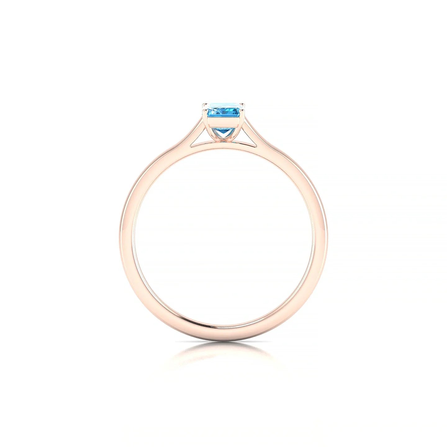 Cathedral | 18k Rose Gold 6 x 4 mm Emerald Topaz Ring