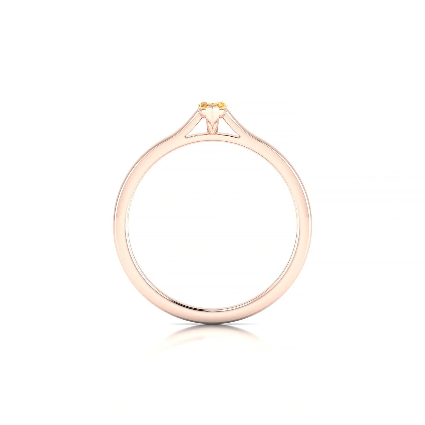 Cathedral | 18k Rose Gold 6 x 3 mm Marquise Citrine Ring