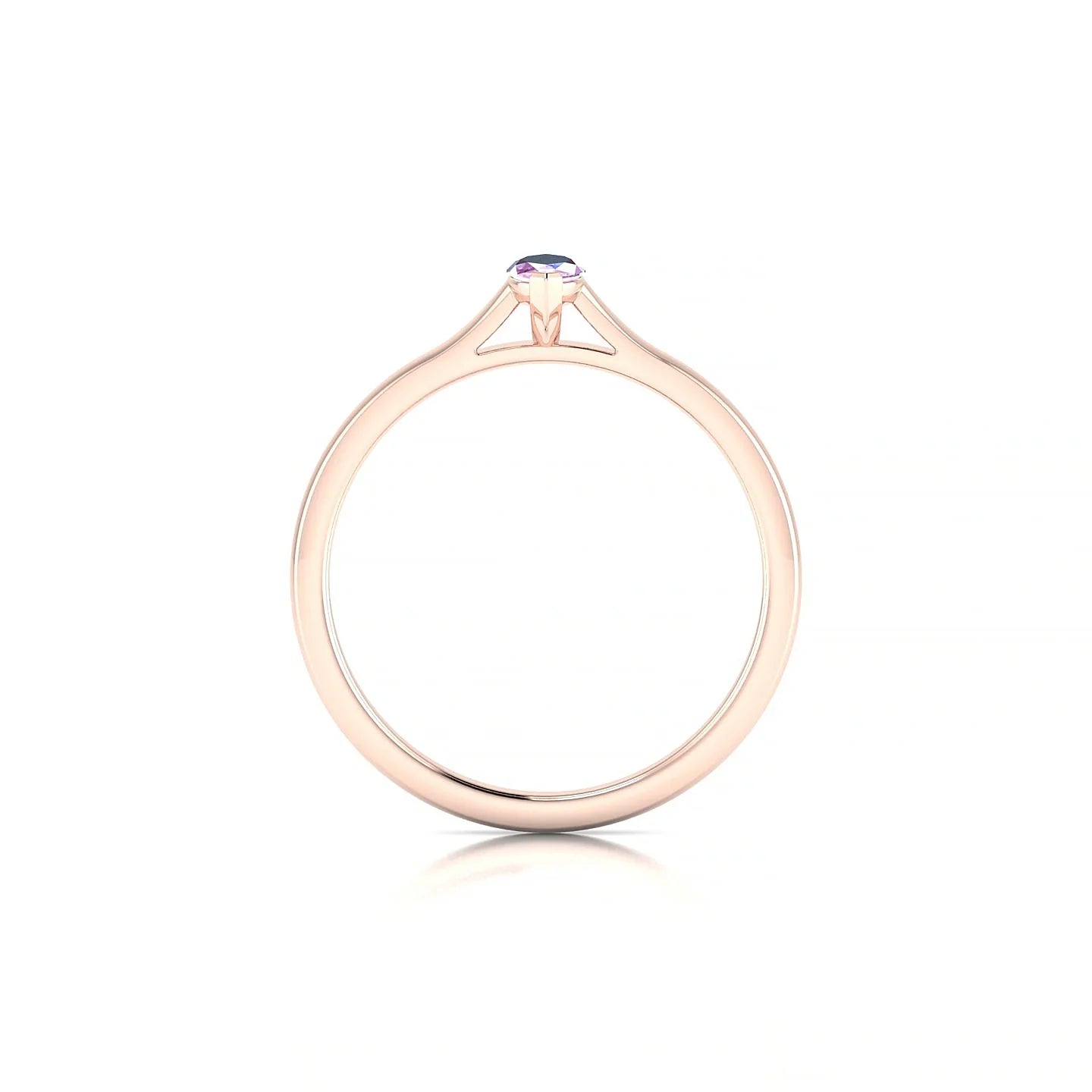 Cathedral | 18k Rose Gold 6 x 3 mm Marquise Pink Sapphire Ring