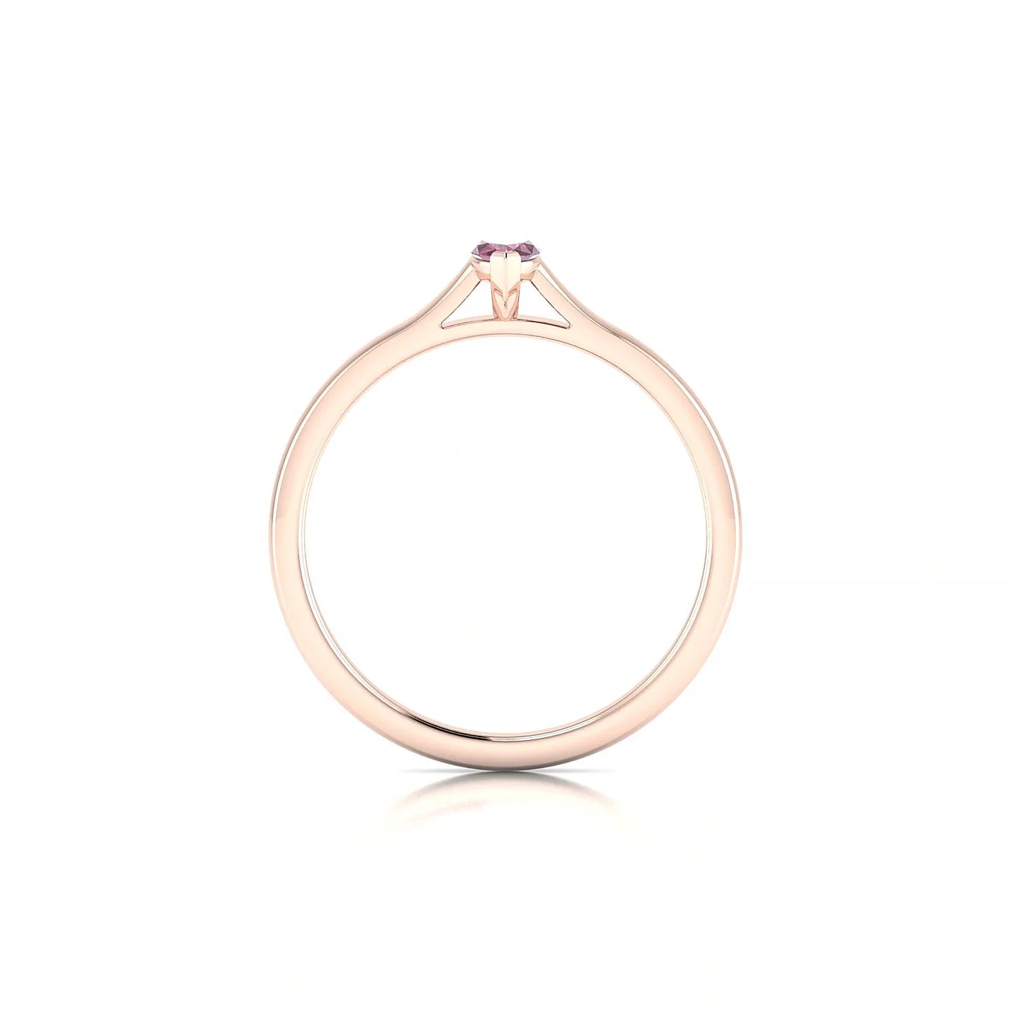 Cathedral | 18k Rose Gold 6 x 3 mm Marquise Rhodolite Ring