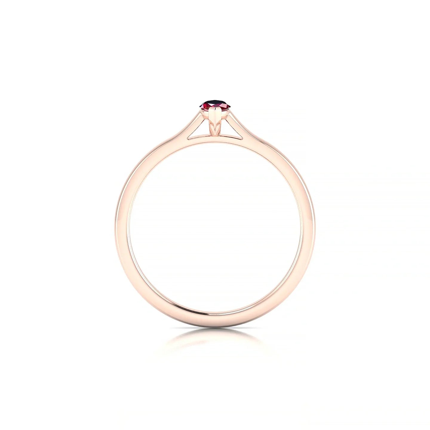 Cathedral | 18k Rose Gold 6 x 3 mm Marquise Ruby Ring