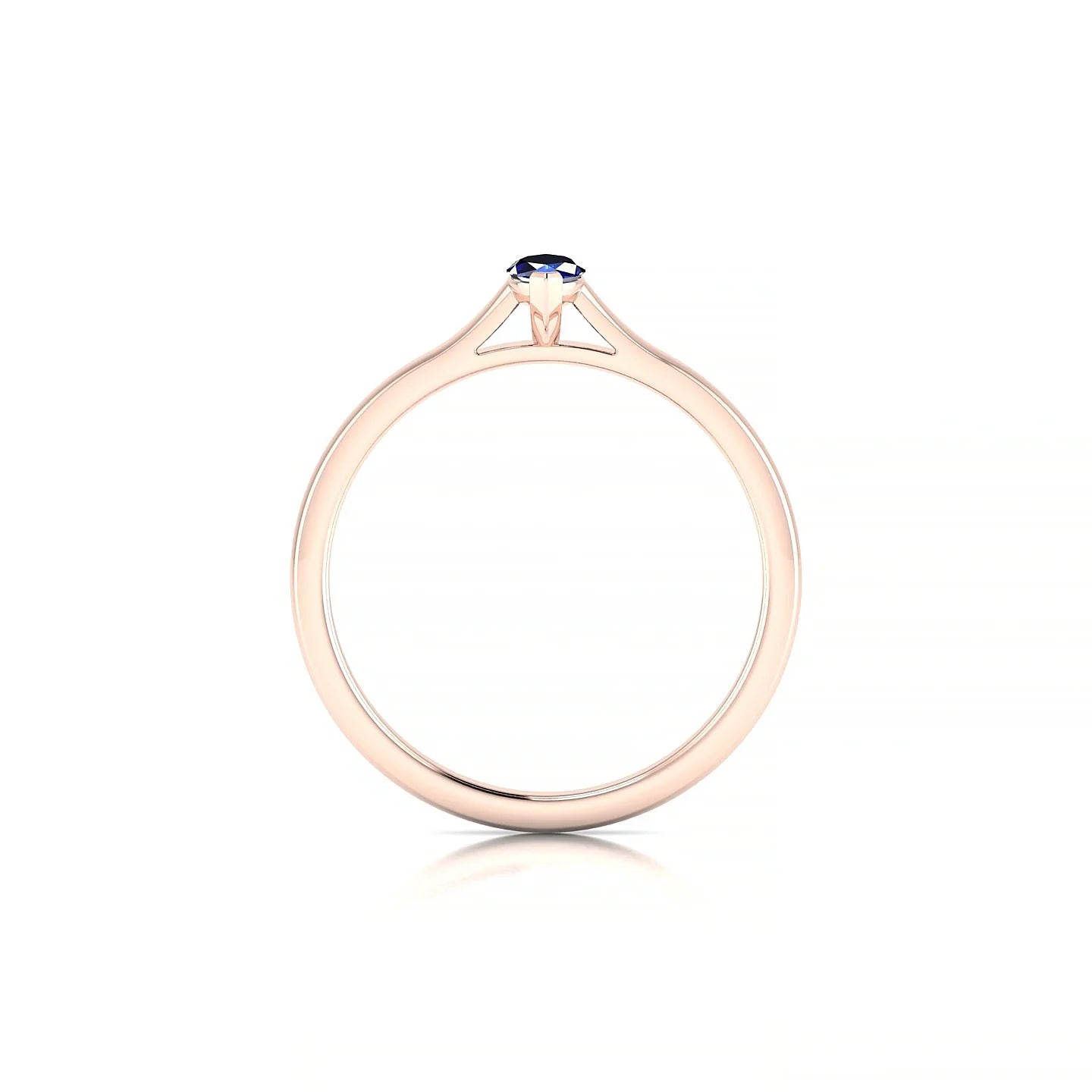 Cathedral | 18k Rose Gold 6 x 3 mm Marquise Sapphire Ring