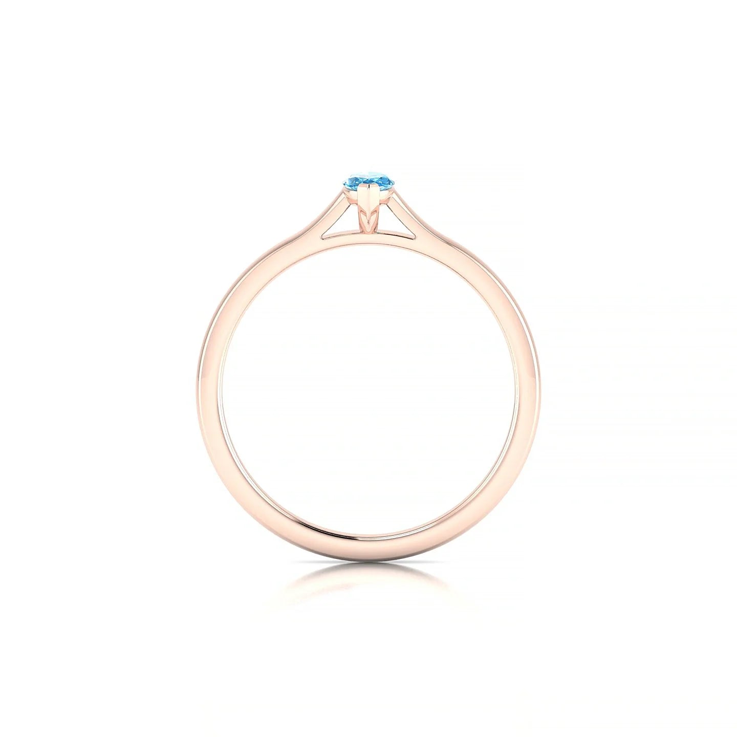 Cathedral | 18k Rose Gold 6 x 3 mm Marquise Topaz Ring