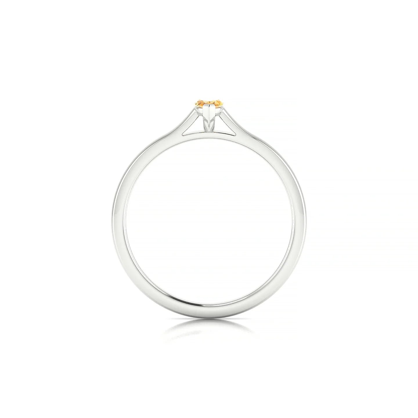 Cathedral | 18k White Gold 6 x 3 mm Marquise Citrine Ring