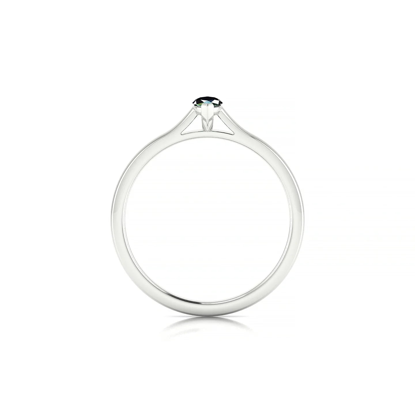 Cathedral | 18k White Gold 6 x 3 mm Marquise Emerald Ring