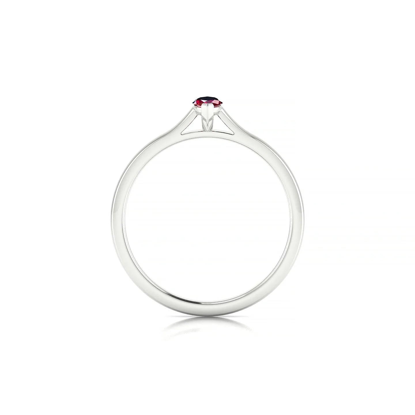Cathedral | 18k White Gold 6 x 3 mm Marquise Ruby Ring
