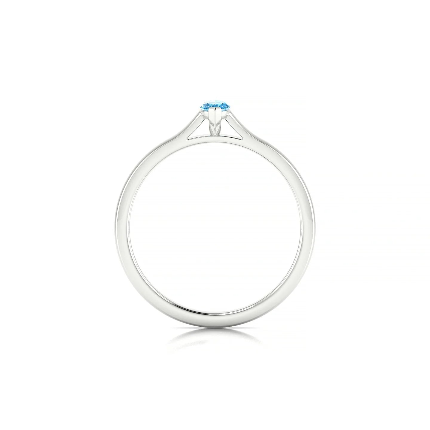 Cathedral | 18k White Gold 6 x 3 mm Marquise Topaz Ring