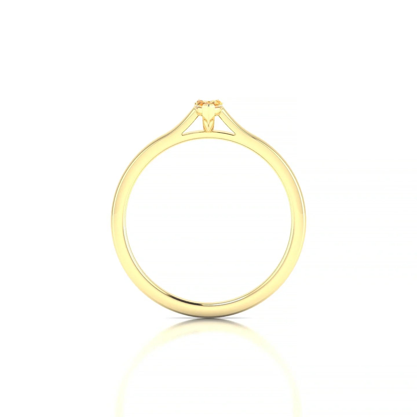Cathedral | 18k Yellow Gold 6 x 3 mm Marquise Citrine Ring
