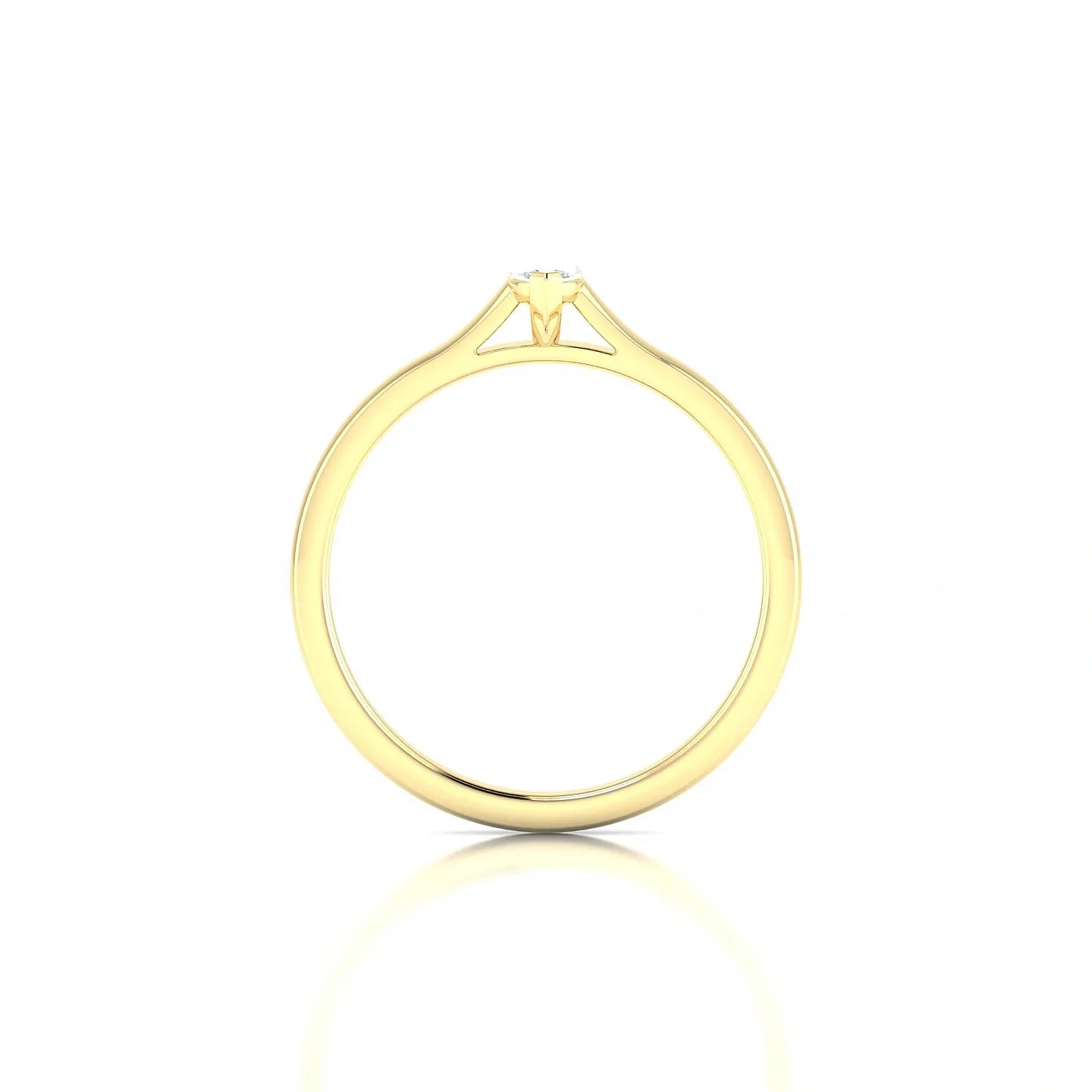 Cathedral | 18k Yellow Gold 6 x 3 mm Marquise Diamond Ring