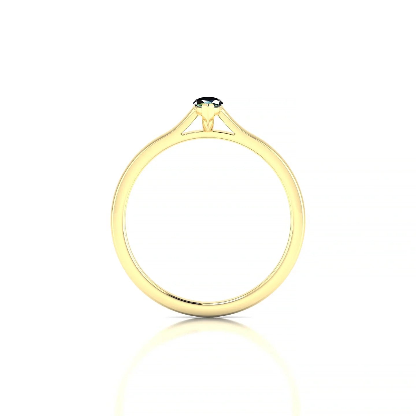 Cathedral | 18k Yellow Gold 6 x 3 mm Marquise Emerald Ring